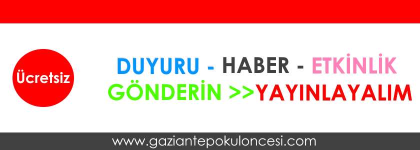 Duyuru Haber ve Etkinlik Gönderin Yayınlayalım